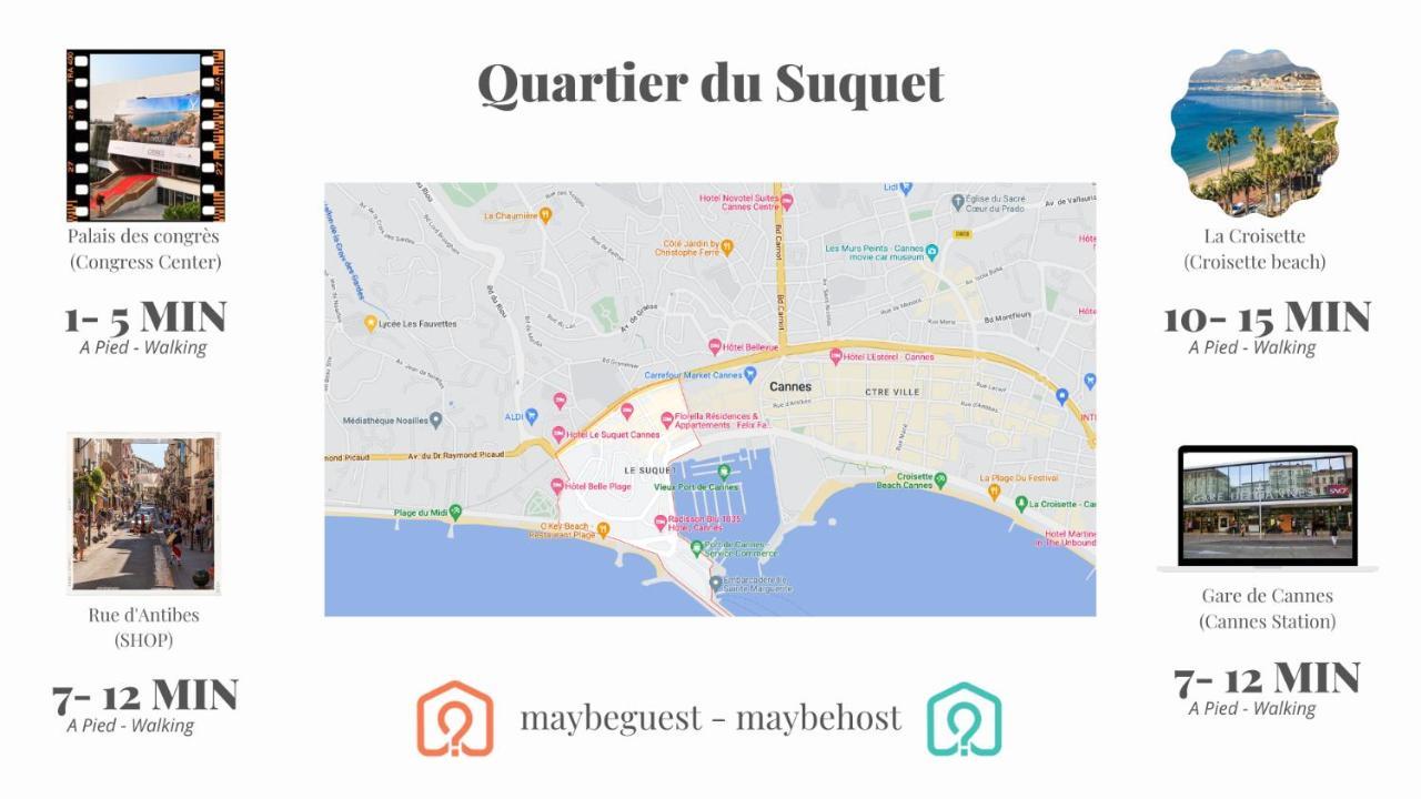 C004-Cosy Studio Proche La Croisette Et Le Suquet Cannes Eksteriør bilde